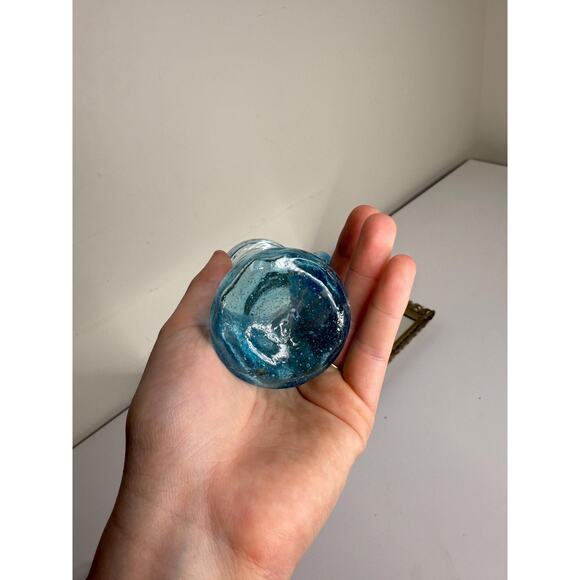 Vintage Sky Blue Glass Swirl Twisted Optic Creamer Pitcher - Picture 2 of 10